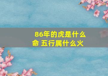 86年的虎是什么命 五行属什么火